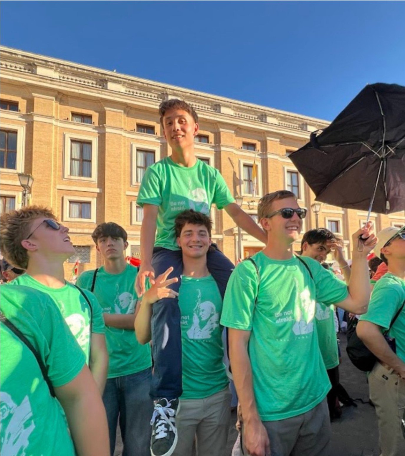 With friends at the Jubilee of Young People, Rome.
